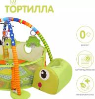 Развивающий коврик КНР "Тортилла" 3 в 1, игрушки, 30 шаров, 67х67х0,5 см (7422975)