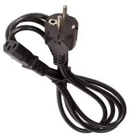 Power cable / Кабель питания 1.8м, Schuko-C13, 6А, черный, с заземлением