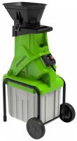 Измельчитель садовый электрический Greenworks GACSB, 220V, 2500 Вт с контейнером