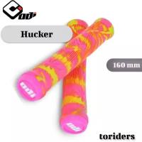 Грипсы ODI Hucker 160мм, без фланца жёлто-розовые