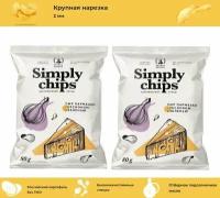Чипсы картофельные Simply Chips "Сыр пармезан с чесноком и зеленью", 2 шт по 80 г