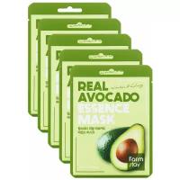 Farmstay Real Avocado Essence Mask маска с экстрактом авокадо, 23 мл, 5 уп