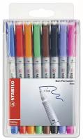 Маркер-ручка неперманентный STABILO OHPen universal 0,7мм, 8 цветов в наборе