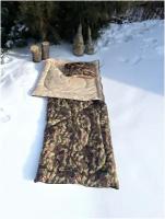 Спальный мешок на молнии с подушкой. Армейский спальный мешок зимний на молнии 215х90 см без капюшона