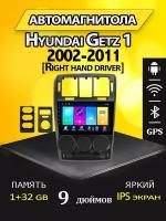 Магнитола Hyundai Getz 1 2002-2011 Правый руль 1/32GB