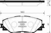 Колодки тормозные передние Sangsin Brake SP2138