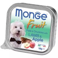 Влажный корм для собак Monge Fruit, ягненок, с яблоком