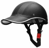 Каска кепка Goldwing открытый шлем под кожу для мотоциклиста на мотоцикл чоппер круизер скутер мопед, черная