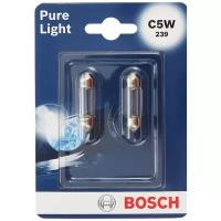 Лампа автомобильная накаливания Bosch Pure Light 1987301004 C5W 5W SV8,5/8 2 шт