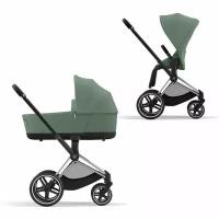 Cybex Priam IV Коляска 2 в 1, шасси IV Chrome Black/Leaf Green