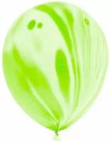 Шар Мрамор (12'/30 см) Зеленый, агат, 10 шт