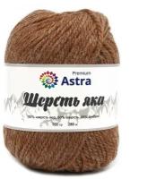 Пряжа для вязания Astra Premium 'Шерсть яка' (Yak wool), 100 г, 120 м (+/-5%) (25% шерсть яка, 50% шерсть, 25% фибра) (08 капучино), 2 мотка