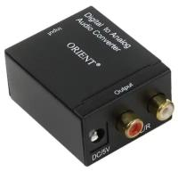 Аудио декодер 2.0 Orient DAC0202N оптический Toslink RCA Coaxial ЦАП в 2xRCA