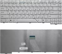 Клавиатура для ноутбука Acer Aspire 4220, 4230, 4310, 4520, 4710, 4720, 5230, 5300 Series. Плоский Enter. Белая, без рамки. PN: V072146AS1