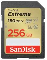 Карта памяти SanDisk Extreme SDXC Class 10 UHS-I U3 V30 180MB/s 256 GB