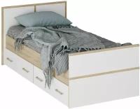 Кровать Сакура Light 0,9 м Сонома / Белый