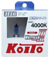 Лампа высокотемпературная Koito Whitebeam H16 12V 19W 4000K (комплект 2 шт.) арт. P0749W
