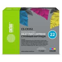 Картридж Cactus CS-C9352 для №22 HP DeskJet 3920/3940/D1360/D1460/D1470, трехцветный