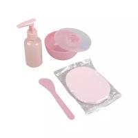 Косметический набор для масок, RAFECOFF, в чехле, 4 предмета, цвет розовый