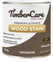 Тонирующее масло для дерева высокой прочности TimberCare Wood Stain, быстросохнущие масла для дерева и мебели, пропитка для дерева для внутренних работ, тонирующая морилка для мебели Пралине Praline 0,75л