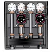 Насосная группа Kombimix 2UK с насосом Grundfos UPM3 Hybrid 15-70 2 прямых контура