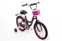 Велосипед детский двухколесный 14" ZIGZAG GIRL Черный/малиновый для детей от 3 до 5 лет на рост 90-110см (требует финальной сборки)