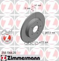 250.1366.20_Диск Тормозной! Задн. 271X11/41-5X108 Ford Focus Iii 1.6/2.0/1.6Td/2.0Td 11> Zimmermann арт. 250.1366.20