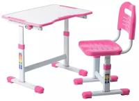 Комплект растущая детская парта и стул Sole II Pink (розовый)