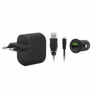 Зарядное устройство Belkin F8M124cw. Комплект зарядных устройств, разъём USB, автомобильное з/у