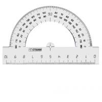 СТАММ Транспортир 180° 10 см (ТР12), прозрачный