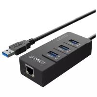 USB-концентратор ORICO HR01-U3, разъемов: 3, черный