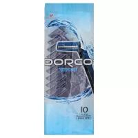 Dorco TD708 (10 станков), 2-лезв.станок, фикс.головка, закрыт.архитектура, пластик.ручка 9 см