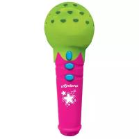 Интерактивная развивающая игрушка Азбукварик Микрофончик с огоньками Песенки-чудесенки Зеленый