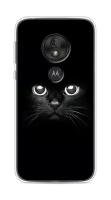 Силиконовый чехол на Motorola Moto G7 Play / Моторола Мото G7 Плей Взгляд черной кошки