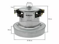Двигатель для пылесоса универсальный 2000W H 124 мм D 130 мм, VAC023UN, VCM-20, PY-120