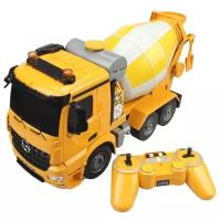 Бетономешалка Double Eagle Mercedes-Benz Arocs (E528-003), 1:20, 40 см, желтый