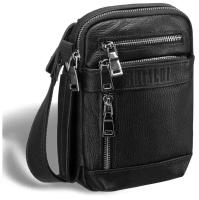 Кожаная сумка через плечо mini-формата BRIALDI West (Вест) relief black