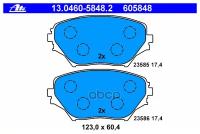 ATE 13046058482 13.0460-5848.2_=813 00=224555!колодки дисковые п. Toyota RAV4 1.8/2.0 WTi/2.0D4-D 00>