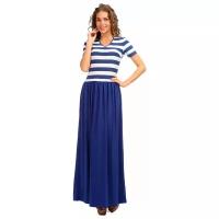 Длинное летнее платье Морячка Mondigo 6500, синий, размер: 42