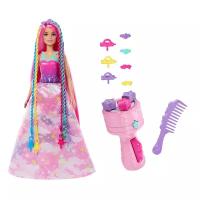 Кукла Barbie Dreamtopia Twist 'n Style HNJ06 розовый
