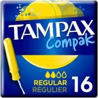 TAMPAX тампоны Compak Regular с аппликатором, 2 капли, 16 шт