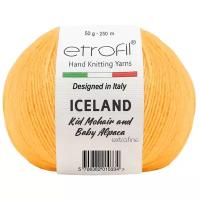 Пряжа для вязания Etrofil 'ICELAND' 50гр 250м (10% кид мохер, 5% беби альпака, 55% полиамид, 30% вискоза) (70420 горчичный), 10 мотков