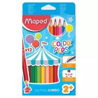 Maped. Карандаши цветные "Color'Peps" (12 цв) макси, треугольные