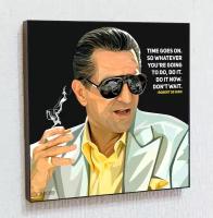 Картина постер Роберт Де Ниро в стиле ПОП-АРТ в рамке с креплением / Портрет / Top Poster