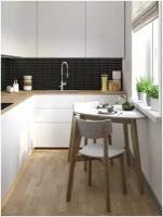 Стол обеденный / кухонный Орион classic light (76х64) см треугольный, нераскладной, деревянный -Дуб золотой/Белая эмаль
