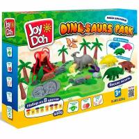 Набор для творчества Масса для лепки Joy Doh набор DINOSAURS park-парк динозавров,3d формы,13 аксессуаров,8 баночек с тестом