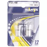 Лампа автомобильная накаливания Narva Standard 178814000 P21/4W 12V 21/4W BAZ15d 2 шт