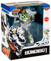 Трансформер 2в1 BONDIBOT Bondibon робот-поезд, цвет зелёный 6х21,3х10,9см