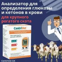 Анализатор для определения глюкозы и кетонов в крови, CentriVet GK