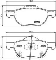 BREMBO P28036 Колодки тормозные, комплект передний